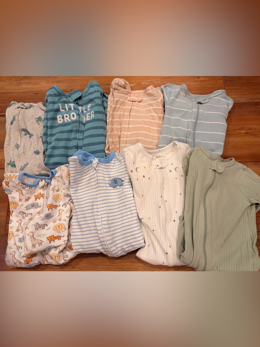 Baby Sleeper Bundle in Soft Pastel Stripes & Animal Prints